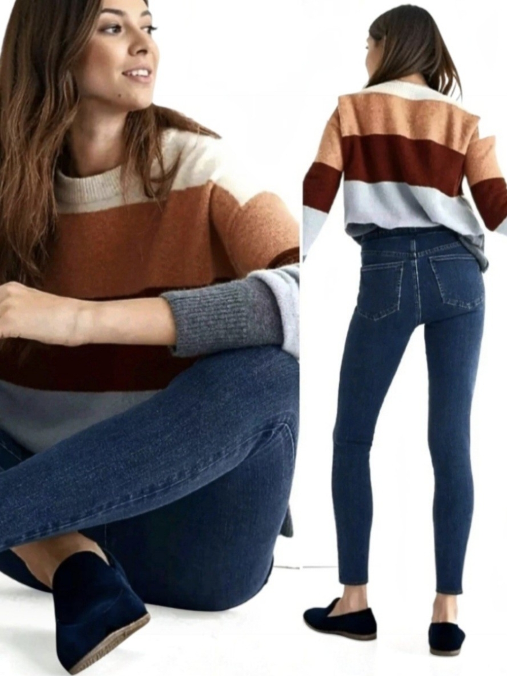 Madewell Pull-On Skinny Jeans Jeggings Med/Dark Wash size 26P - 28×25